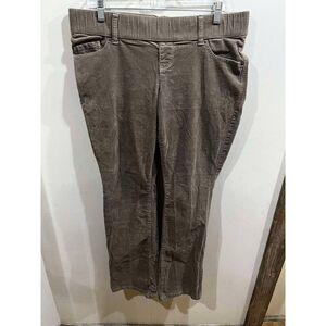 Old Navy Maternity Women's Corduroy Pants Size 10 Boot Cut Woven Waistband Brown